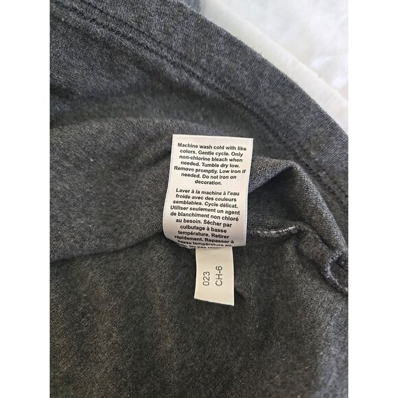 John Deere Charcoal Grey Long Sleeve Crewneck Tee Embroidered Tractor L - Picture 6 of 16